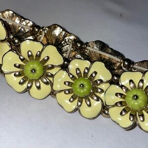 Talbots yellow and green floral stretch bracet
